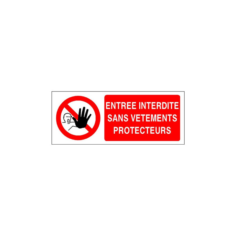 Panneau Entrée Interdite sans EPI - Signalétique Pro