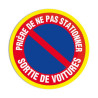 Panneau Interdiction Stationnement Sortie Voitures | Zone-Print