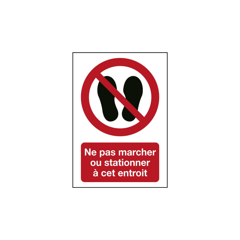Panneau Interdiction P024 - Ne pas marcher/stationner | Zone-Print