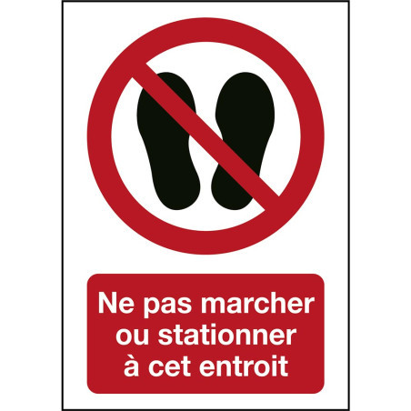Panneau Interdiction P024 - Ne pas marcher/stationner | Zone-Print