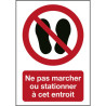 Panneau Interdiction P024 - Ne pas marcher/stationner | Zone-Print