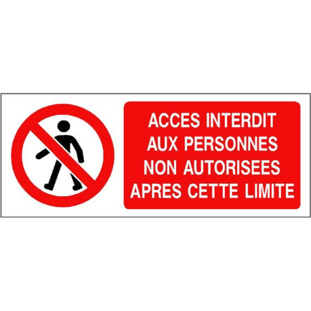 Panneau Accès Interdit aux Non-Autorisés | Zone-Print