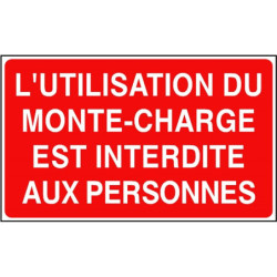 Panneau Interdiction Monte-Charge - Sécurité Industrielle | Zone-Print