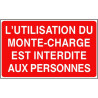 Panneau Interdiction Monte-Charge - Sécurité Industrielle | Zone-Print