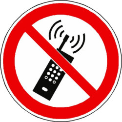 Panneau Téléphones Portables Interdits ISO 7010 | Zone-Print