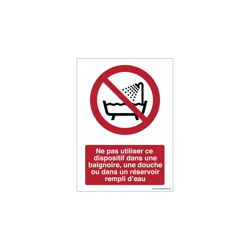 Panneau P026 - Interdiction Usage Eau | ISO 7010 - Zone-Print.fr
