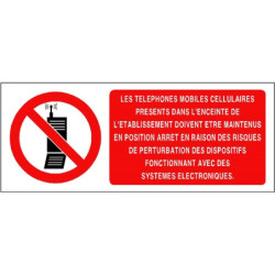Panneau Interdiction Téléphone Portable | Zone-Print.fr