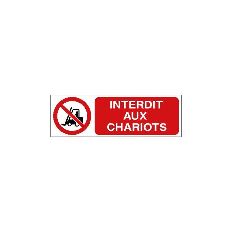 Panneau Interdiction Chariots Élévateurs | Sécurité Entrepôt