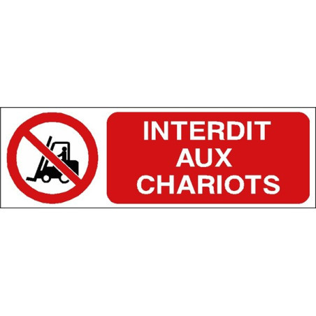 Panneau Interdiction Chariots Élévateurs | Sécurité Entrepôt