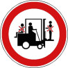 Panneau Interdiction Chariot Élévateur | Zone-Print.fr