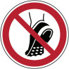 Panneau Interdiction Chaussures à Picots ISO 7010 | Zone-Print