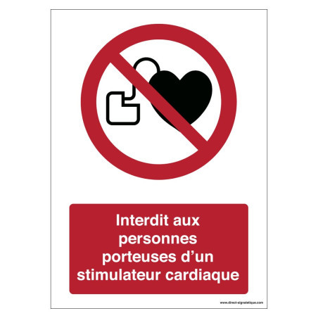 Panneau Interdit Pacemaker ISO 7010 | Signalétique Pro