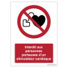 Panneau Interdit Pacemaker ISO 7010 | Signalétique Pro